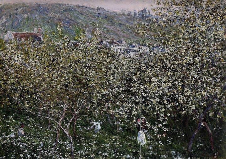 Claude Monet Vetheuil Flowering Plum Trees